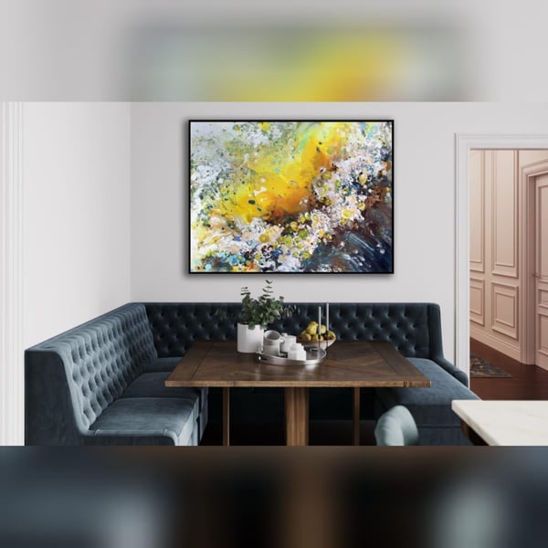 Slag Yağlı Boya Dokulu TabloYağlı Boya Dokulu Soyut TablolarTablolife.com
