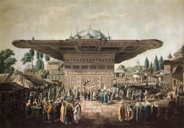 Tophane Meydan Çeşmesi - Kanvas Tablo