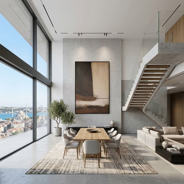 Toprak Tonları Minimalist Soyut Yağlı Boya Dokulu TabloYağlı Boya Dokulu Soyut TablolarTablolife