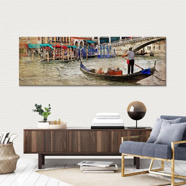 Venedikte Gondolcu Kanvas TabloŞehir TablolarıTablolife.com