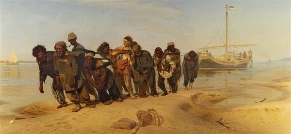Volga Kıyısında Burlaklar - Kanvas Tablo