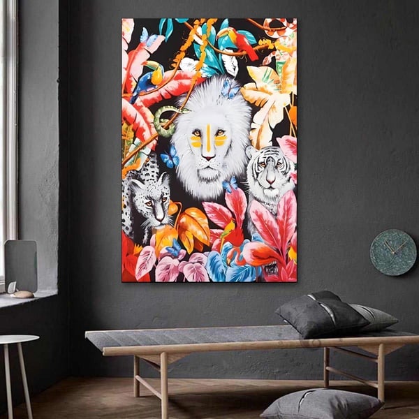 Zoo Yağlı Boya Dokulu TabloYağlı Boya Dokulu Soyut TablolarTablolife.com