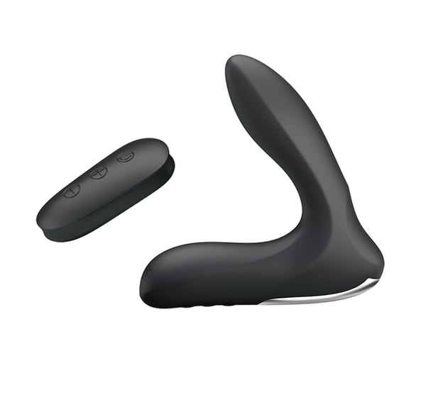 USB Şarjlı Uzaktan Kumandalı 12 Modlu Şişirilebilir Titreşimli Prostat Vibratör ve Anal Plug Siyah