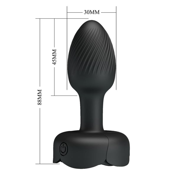 USB'den Manyetik Şarjlı 10 Farklı Titreşimli 5 Led Işıklı Silikon Anal Plug - Olman
