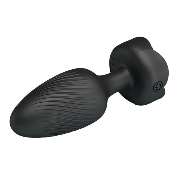 USB'den Manyetik Şarjlı 10 Farklı Titreşimli 5 Led Işıklı Silikon Anal Plug - Varian