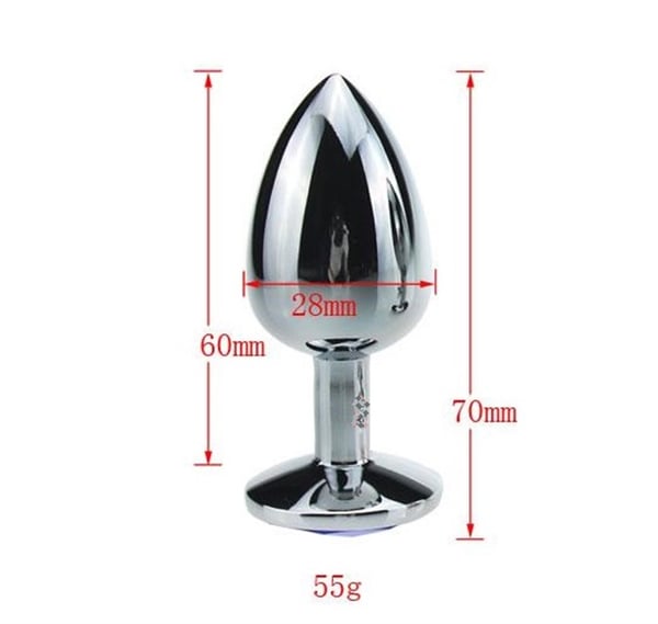 Mücevher Taşlı Paslanmaz Çelik Anal Tıkaç (Plug)