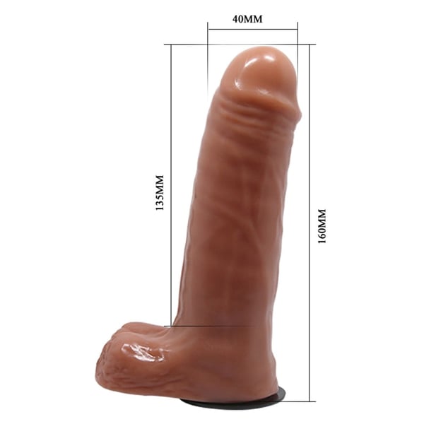 16 cm Yeni Nesil Belden Bağlamalı Çift Katmanlı İçi Dolu Titreşimli Strapon Penis