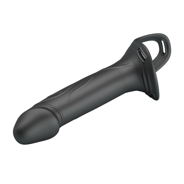 16,8 cm Belden Bağlamalı İçi Boş 4,2 cm Dolgulu Strapon Penis - Landon