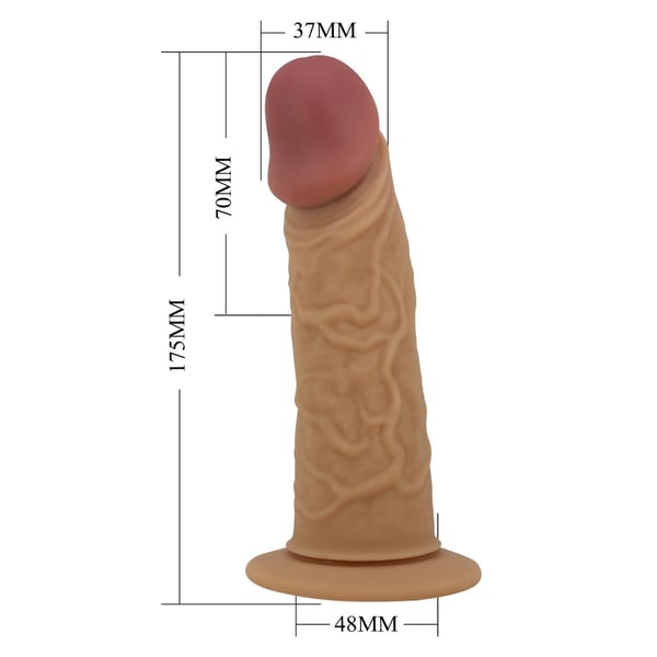 17,5 cm Titreşimli Belden Bağlamalı İçi Boş 7 cm Dolgulu Strapon Penis - Draven