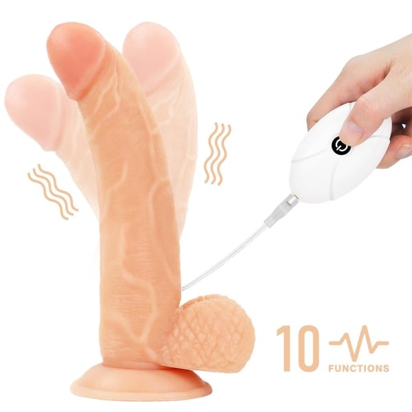 21,5 cm Belden Bağlamalı İçi Dolu Titreşimli Strapon Dildo