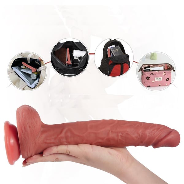 Belden Bağlamalı Yeni Nesil Büyük Boy 28,9 cm Realistik Dildo Penis