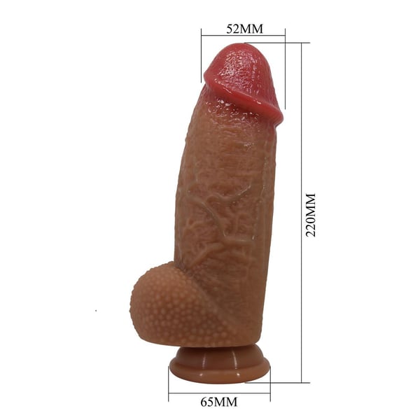 Belden Bağlamalı 22 cm Gerçekçi Kalın Dildo Penis - Achille