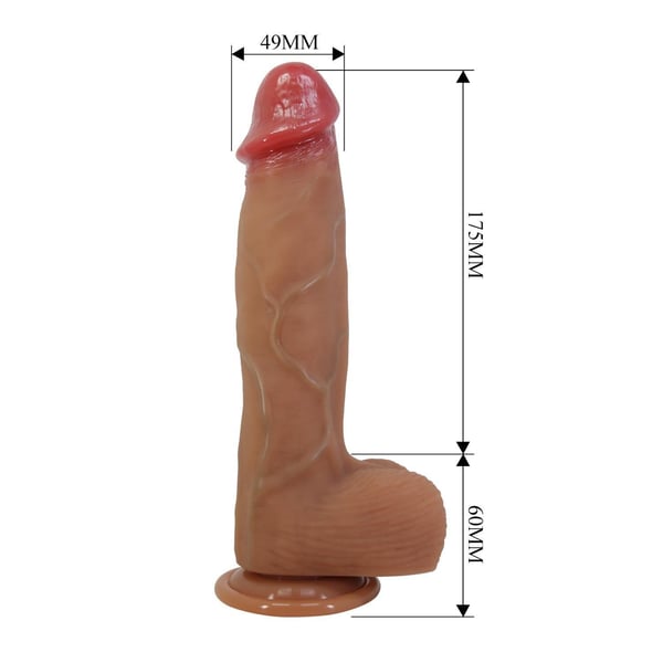 Belden Bağlamalı 23,5 cm Realistik Vantuzlu Dildo Penis - Orton