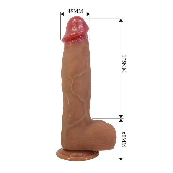 Belden Bağlamalı 25,5 cm Realistik Vantuzlu Dildo Penis - Mendel