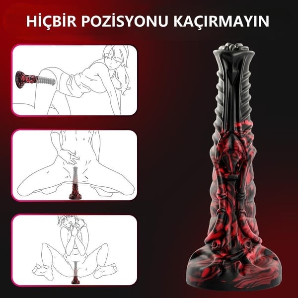 Belden Bağlamalı 21 cm Et Dokulu Fantezi Renklerde Gerçekçi Çift Katmanlı Sünnetsiz Silikon Penis - Horse Power 5