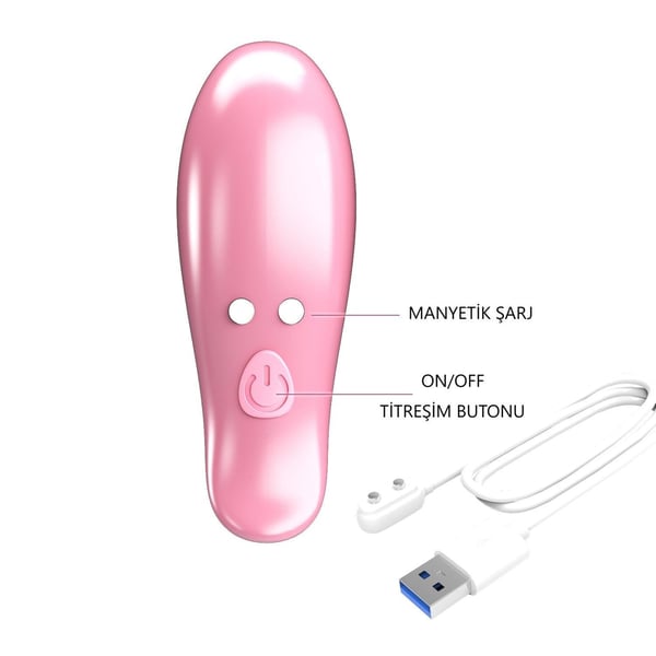 Leaf - USB'den Manyetik Şarjlı Titreşim Mandallı Göğüs Uyarıcı Vibratör