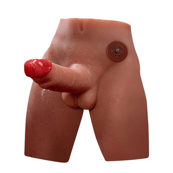 2 İşlevli Gerçekçi Ölçülerde Realistik İleri Geri Hareketli 17 cm Penisli Anal Girişli Erkek Vücut - Jason