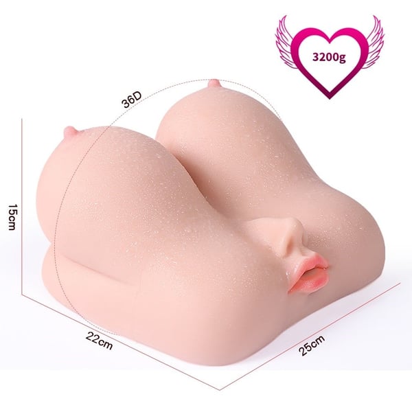3 İşlevli 3D Realistik Suni Oral Vajina Göğüs
