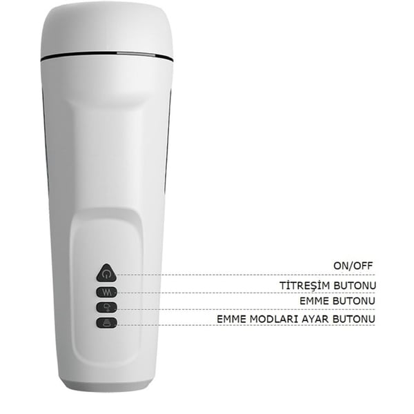 USB Şarjlı Titreşimli Emme Ayarlı Sesli Masturbatör - Sierra