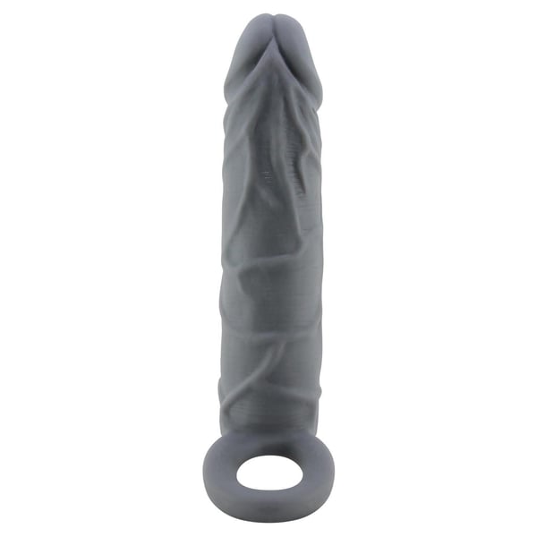 Dolgulu Realistik Uzatmalı Zenci Penis Dildo Kılıfı