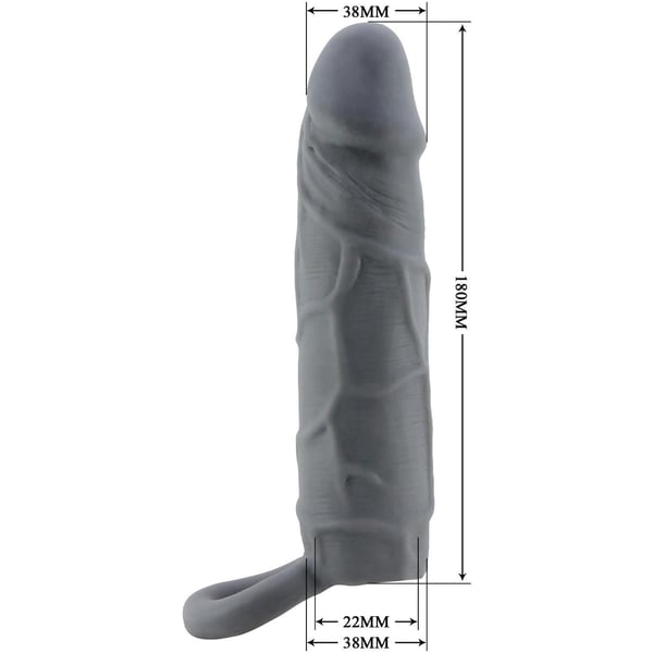 Dolgulu Realistik Uzatmalı Zenci Penis Dildo Kılıfı