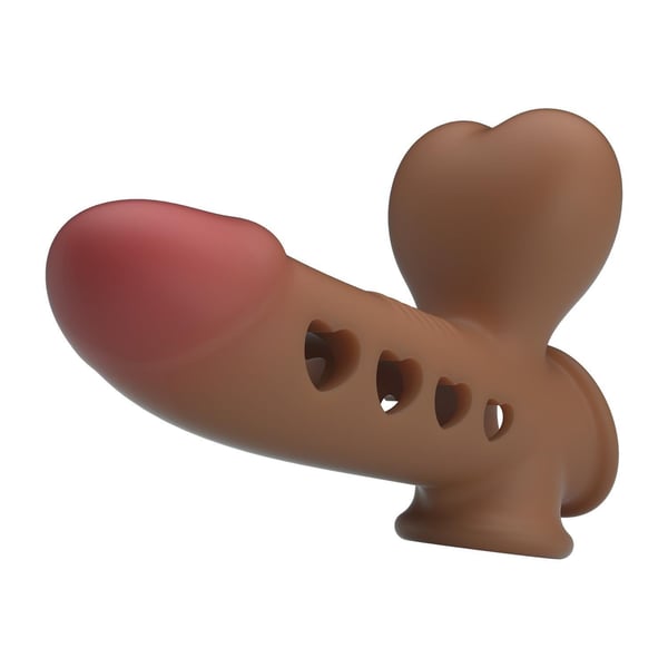 Hava Yastıklı Premium Melez Rengi Silikon Penis Kılıfı - Tyronn