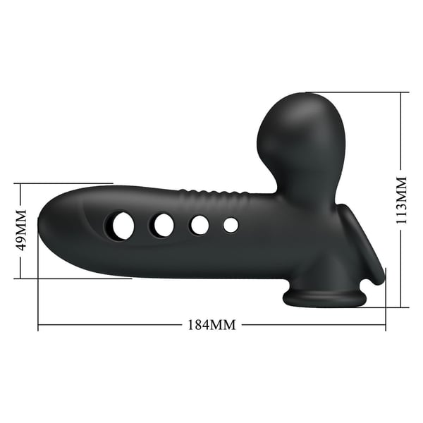 Hava Yastıklı Premium Zenci Rengi Silikon Penis Kılıfı - Crane
