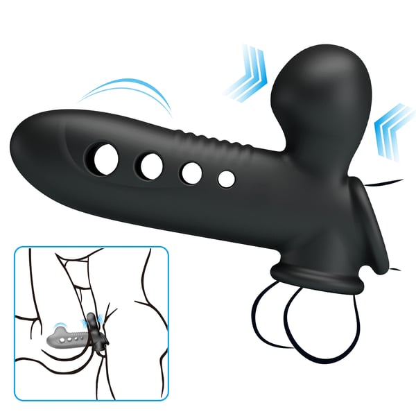 Hava Yastıklı Premium Zenci Rengi Silikon Penis Kılıfı - Crane