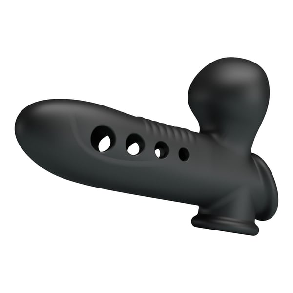 Hava Yastıklı Premium Zenci Rengi Silikon Penis Kılıfı - Crane