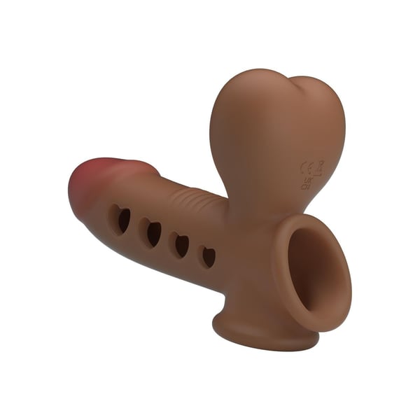 Hava Yastıklı Premium Melez Rengi Silikon Penis Kılıfı - Tyronn