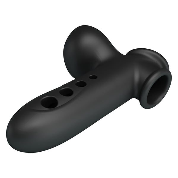 Hava Yastıklı Premium Zenci Rengi Silikon Penis Kılıfı - Crane
