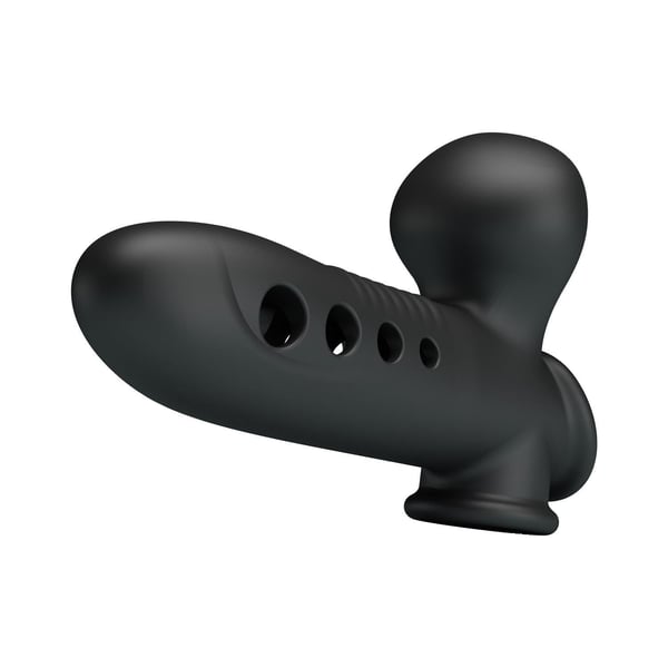 Hava Yastıklı Premium Zenci Rengi Silikon Penis Kılıfı - Crane