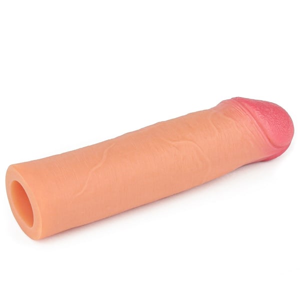 Nature Extender 5,5 cm Dolgulu Premium Ten Rengi Silikon Penis Kılıfı