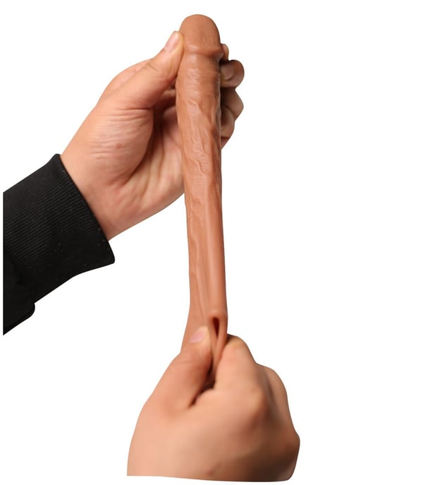 3,5 cm Dolgulu Realistik Penis Kılıfı
