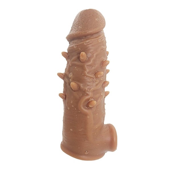 3,5 cm Dolgulu Realistik Penis Kılıfı