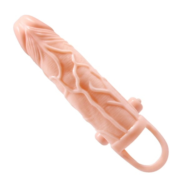 5 cm Dolgu Uzatmalı Çift Titreşimli Penis Kılıfı Prezervatif Vibratör