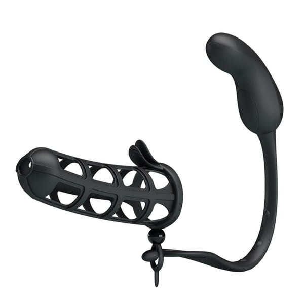 Penis Kılıflı USB Şarjlı Titreşimli Anal Plug