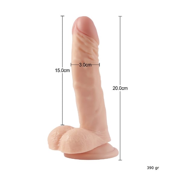 20 cm belden bağlamalı Realistik Vantuzlu Dildo Penis