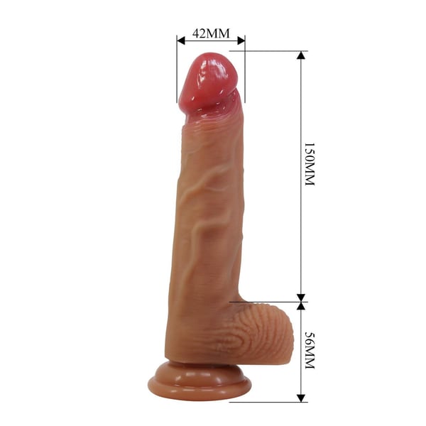 20,6 cm Realistik Vantuzlu Dildo Penis - Lisle