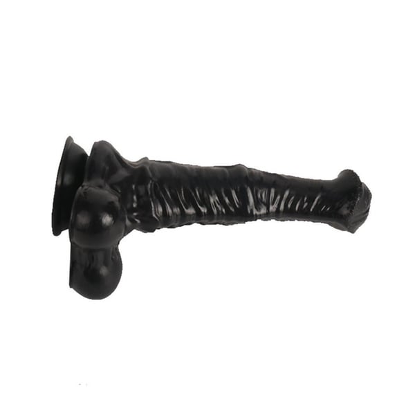 43 cm Et Dokulu Gerçekçi Çift Katmanlı Sünnetsiz Silikon Zenci Penis - Horse Power 3