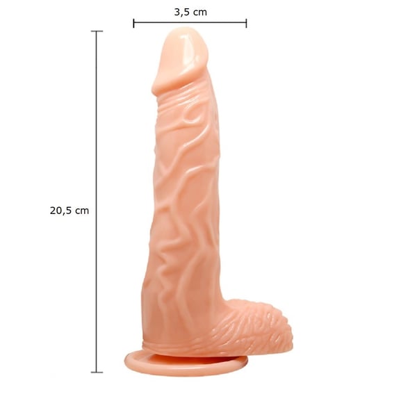20,5 cm Isıtma Özellikli Oynar Başlı Kumandalı Titreşimli Dildo