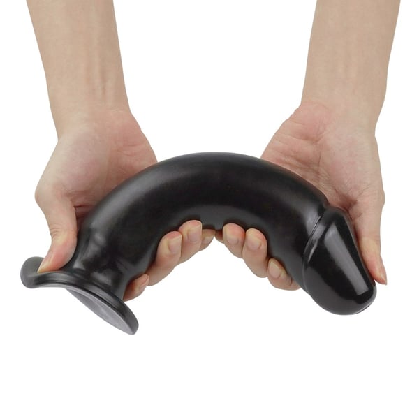 23 Cm Siyah Yumuşak Kalın Anal Dildo