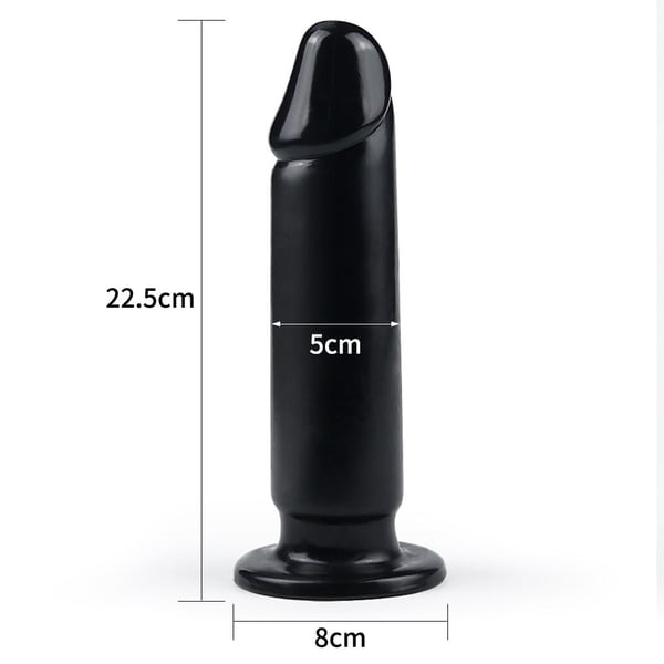 23 Cm Siyah Yumuşak Kalın Anal Dildo