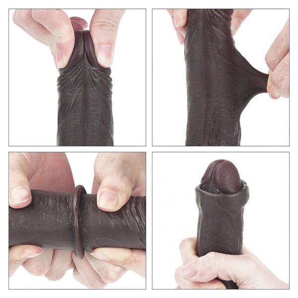 Yeni Nesil Çift Katmanlı 17,5 cm Realistik Dildo Penis