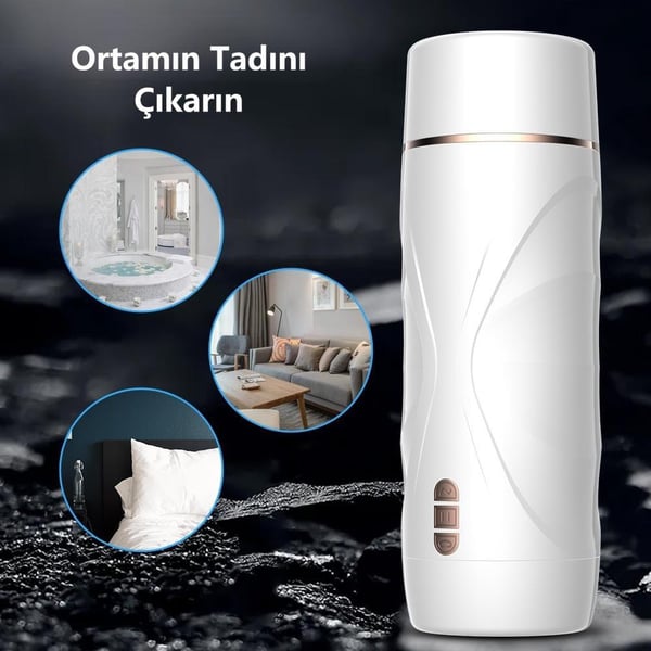 USB'den Şarjlı 3 Emme ve Güçlü 7 Titreşim Fonksiyonlu Realistik Masturbatör - Riley
