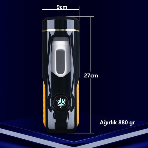 USB'den Şarjlı 3cm İleri Geri & Sağ Sol Titreşim Fonksiyonlu Realistik Masturbatör - Aneemun