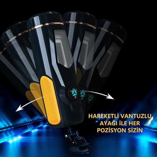 USB'den Şarjlı 3cm İleri Geri & Sağ Sol Titreşim Fonksiyonlu Realistik Masturbatör - Aneemun