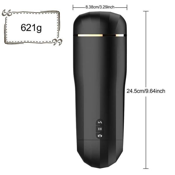 Manyetik USB Şarjlı Titreşimli Emme Ayarlı Masturbatör - Snow