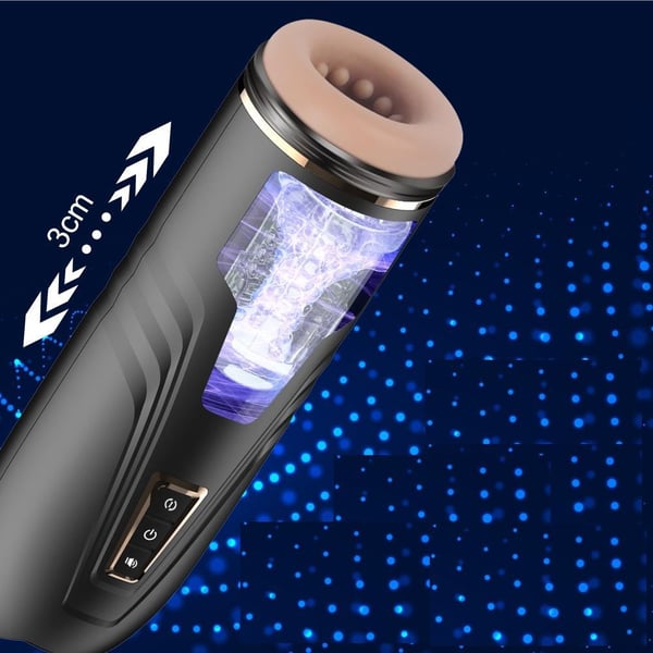 USB Şarjlı Titreşimli İleri Geri & Rotasyon Ayarlı Sesli Masturbatör - Rita