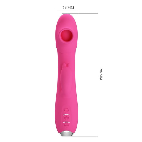 USB Şarjlı 3 Emme ve 12 Titreşim Fonksiyonlu 19,8 cm Teknolojik Vibratör- Regina